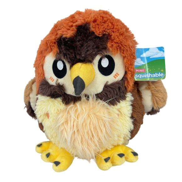 Squishable Mini Hawk Plush Stuffed Animal Toy Bird Orange Brown Yellow 10 Inch - Picture 1 of 11